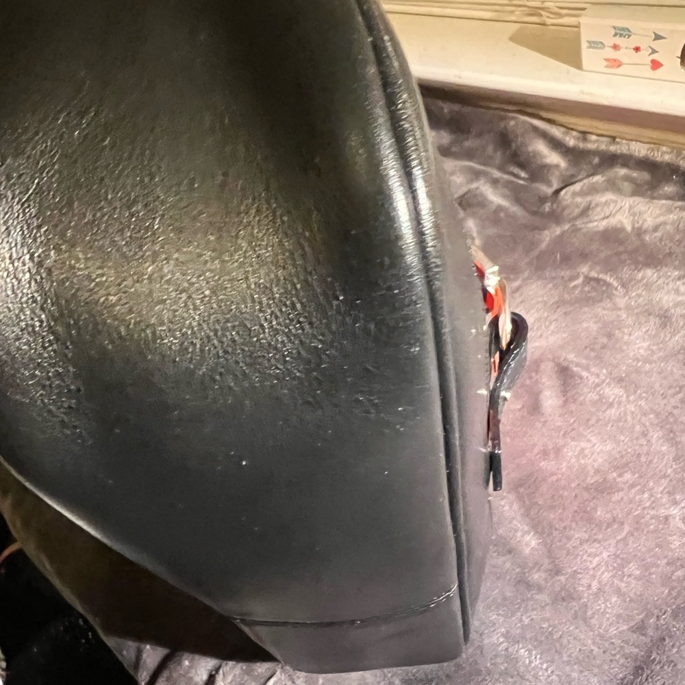 Rare Burberry Blue Signature Hobo striped vibrant colors w/black leather trim - Picture 9 of 15